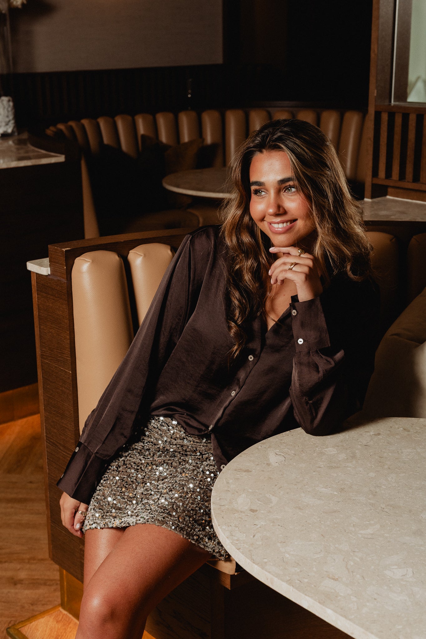 PCKAM Short Skirt - Morel